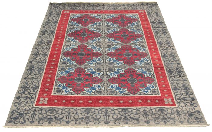 Pakistani Lahore Finest Collection 6'2" x 9'3" Hand-knotted Wool Rug 