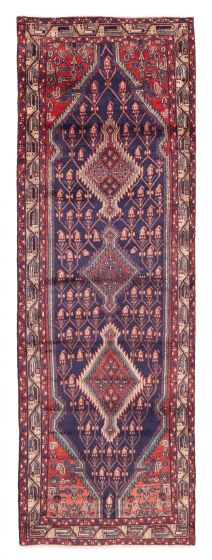Persian Style 3'2" x 9'8" Hand-knotted Wool Runner Rug 