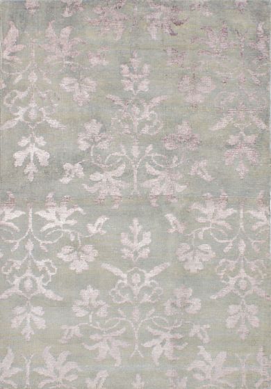 Indian La Seda 5'5" x 7'10" Hand-knotted Silk, Wool Rug 