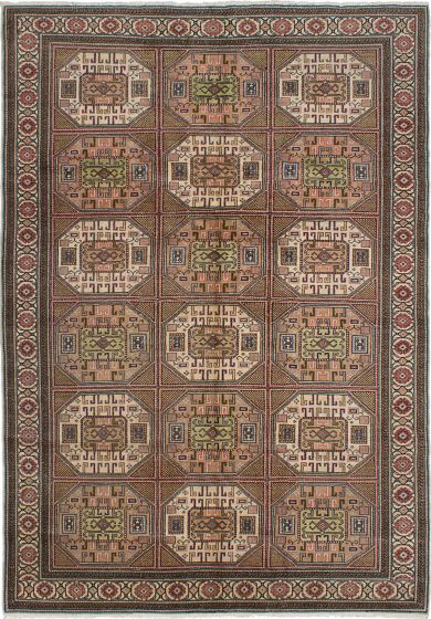 Turkish Kayseri Vintage 6'7" x 9'2" Hand-knotted Wool Rug 