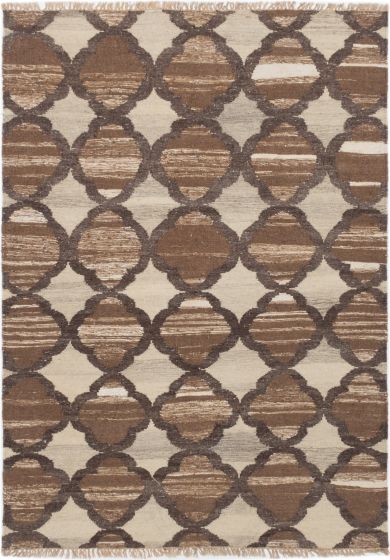 Turkish Izmir FW 4'7" x 6'6" Flat-Weave Wool Kilim 