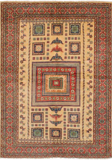 Afghan Finest Ghazni 6'6" x 9'2" Hand-knotted Wool Rug 