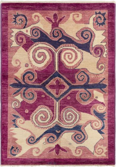Indian Shalimar 6'2" x 8'9" Hand-knotted Wool Rug 