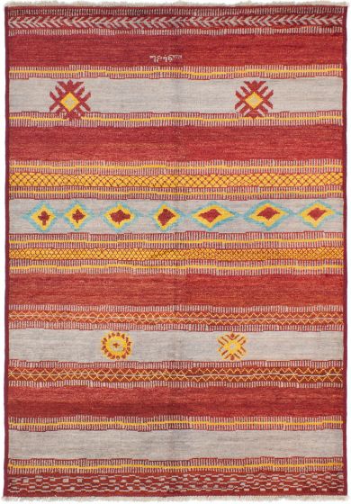 Indian Shalimar 6'2" x 9'0" Hand-knotted Wool Rug 