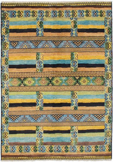 Indian Shalimar 6'5" x 9'2" Hand-knotted Wool Rug 