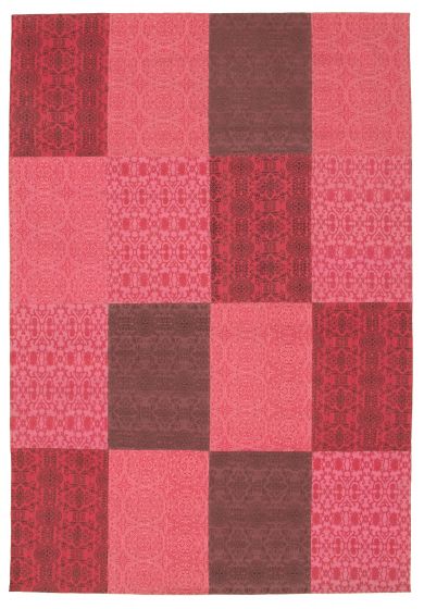 Indian Collage 6'7" x 9'9" Handmade Chenille Rug 