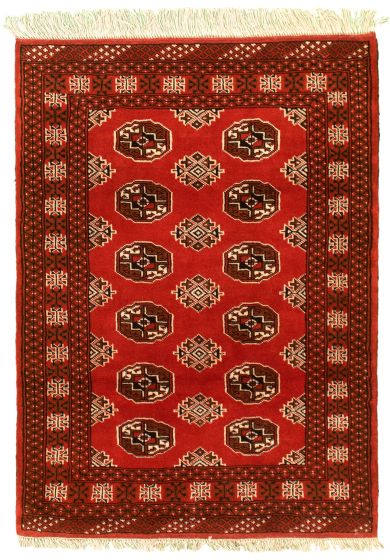 Turkmenistan Turkman 3'5" x 4'8" Hand-knotted Wool Rug 