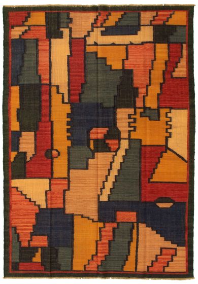 Turkish Sundance 6'0" x 8'10" Flat-Weave Wool Kilim 