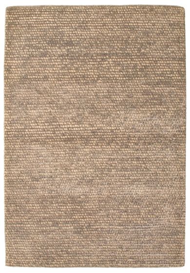 Indian Sienna 5'5" x 8'1" Braided Weave Wool Rug 