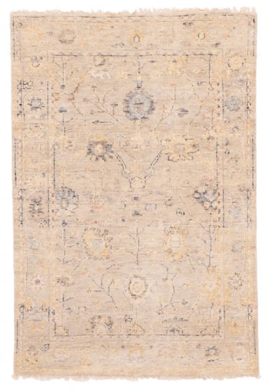 Indian Modern Oushak 4'0" x 5'10" Hand-knotted Wool Rug 