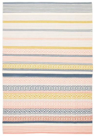 Indian Marrakech 4'11" x 7'3" Flat-Weave Wool Kilim 