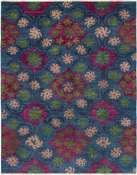 Indian Shalimar 9'3" x 11'9" Hand-knotted Wool Rug 
