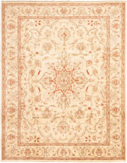 Pakistani Peshawar Oushak 9'1" x 11'10" Hand-knotted Wool Rug 
