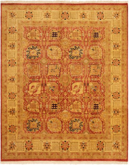 Pakistani Peshawar Oushak 8'2" x 9'10" Hand-knotted Wool Rug 