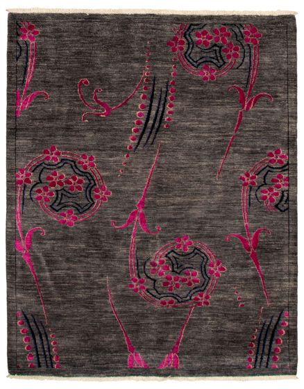 Pakistani Lahore Finest Collection 4'8" x 6'0" Hand-knotted Wool Rug 
