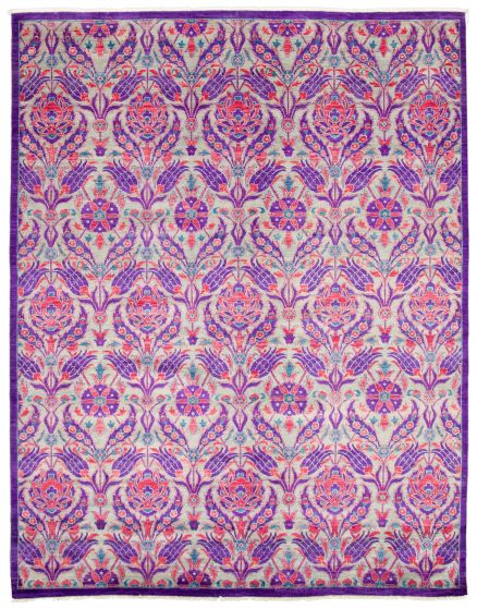 Pakistani Lahore Finest Collection 9'1" x 11'3" Hand-knotted Wool Rug 