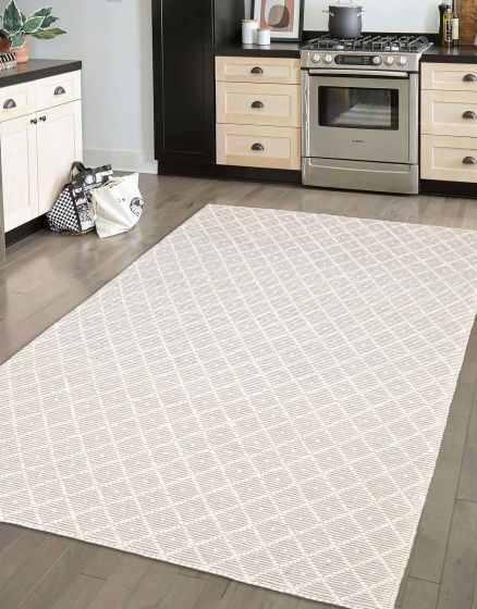 Indian Sienna 5'0" x 7'11" Braid weave Wool Rug 