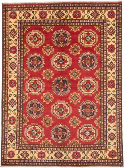 Afghan Finest Kargahi 7'1" x 9'5" Hand-knotted Wool Rug 