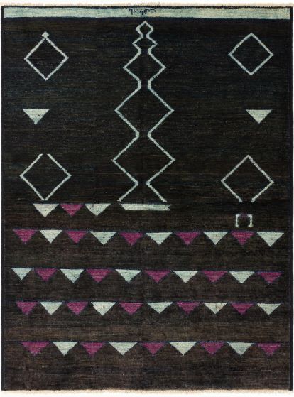 Indian Shalimar 6'5" x 8'8" Hand-knotted Wool Rug 
