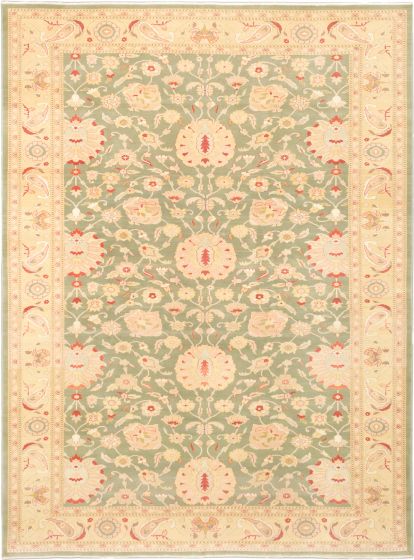 Turkish Authentic Ushak 10'1" x 13'10" Hand-knotted Wool Rug 
