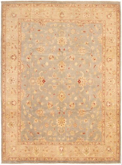 Pakistani Peshawar Oushak 9'1" x 12'2" Hand-knotted Wool Rug 