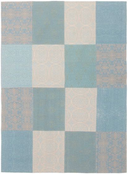 Indian Collage 5'8" x 7'8" Handmade Chenille Rug 