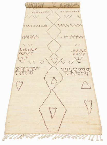 Pakistani Marrakech 3'2" x 11'10" Hand-knotted Wool Rug 