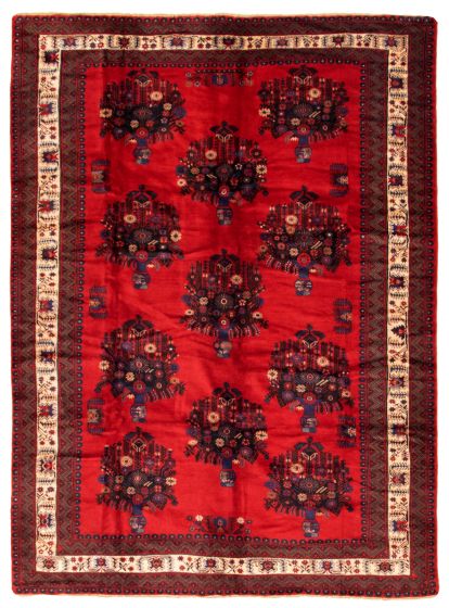 Afghan Rizbaft 6'11" x 9'6" Hand-knotted Wool Rug 