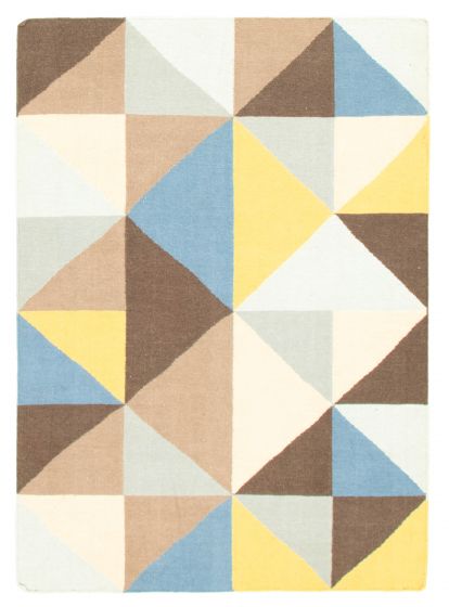 Turkish Ankara FW 5'0" x 7'1" Flat-Weave Wool Kilim 