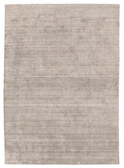 Indian Silk Shadow 4'11" x 6'11" Hand Loomed Wool Rug 