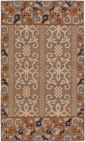 Indian Tamar I 3'6" x 5'6" Flat-Weave Wool Tapestry Kilim 