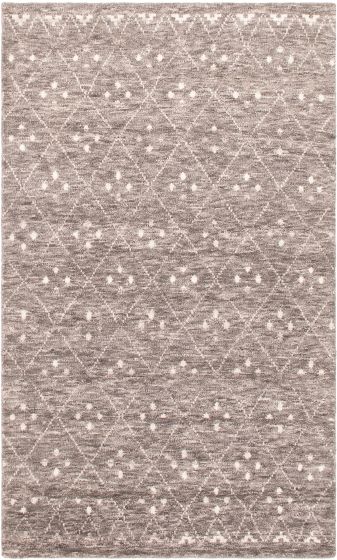 Indian Tangier 4'10" x 8'2" Hand-knotted Bamboo Silk Rug 