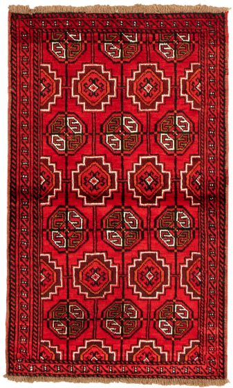 Afghan Akhjah 3'5" x 5'9" Hand-knotted Wool Rug 