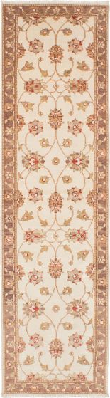 Indian Chubi Collection 2'4" x 9'10" Hand-knotted Wool Rug 
