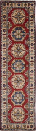 Afghan Finest Gazni 2'8" x 10'2" Hand-knotted Wool Red Rug