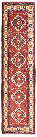 Afghan Finest Kargahi 2'9" x 10'9" Hand-knotted Wool Rug 