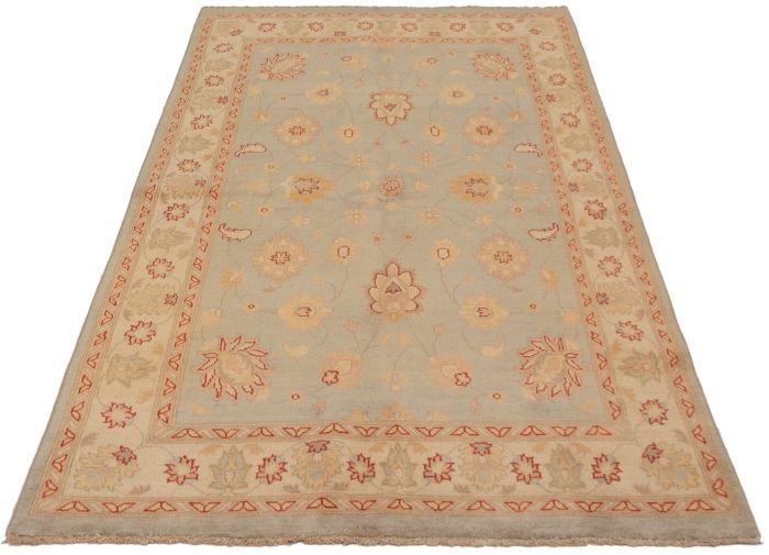 Pakistani Peshawar Oushak 5'1" x 8'2" Hand-knotted Wool Rug 