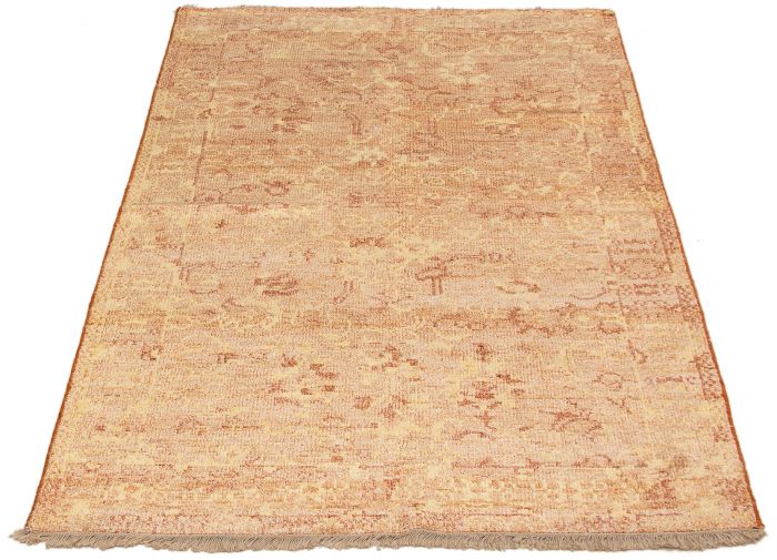 Indian Jules Oushak 5'0" x 7'10" Hand-knotted Silk Rug 