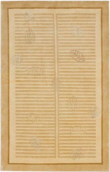 Nepal Opulence 5'1" x 8'0" Hand-knotted Silk, Wool Rug 