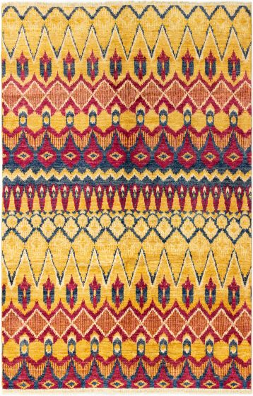 Indian Shalimar 6'1" x 9'6" Hand-knotted Wool Rug 