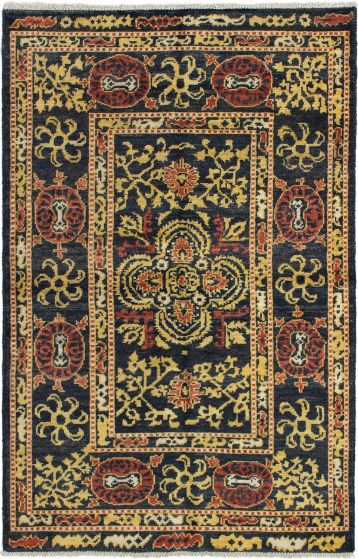 Indian Shalimar 5'1" x 8'1" Hand-knotted Wool Rug 