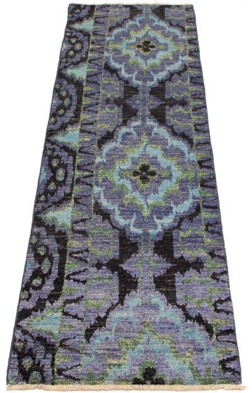 Indian Shalimar 2'6" x 10'2" Hand-knotted Wool Rug 