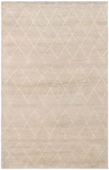 Indian Tangier 5'1" x 8'1" Hand-knotted Wool Rug 