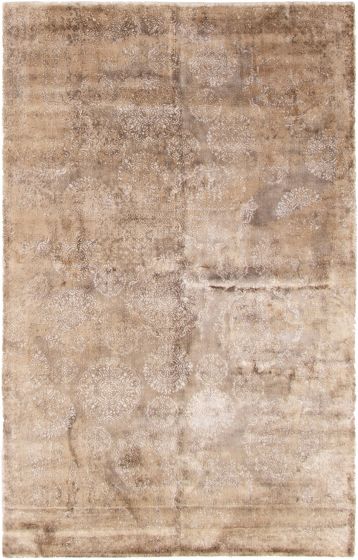 Indian Galleria 5'1" x 8'0" Hand Loomed Viscose Rug 