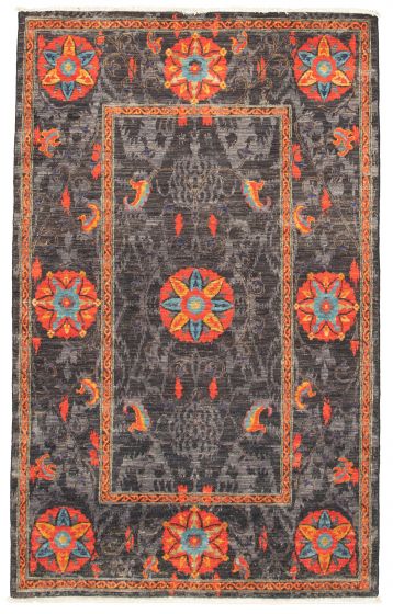 Pakistani Lahore Finest Collection 5'1" x 8'4" Hand-knotted Wool Rug 