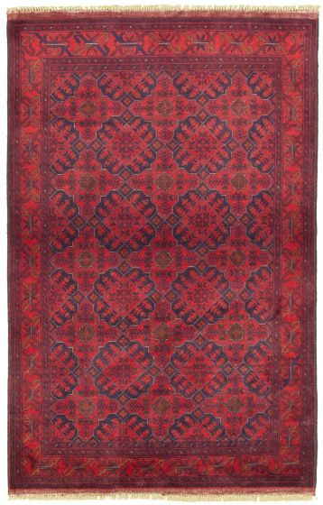 Afghan Finest Khal Mohammadi 4'0" x 6'4" Hand-knotted Wool Rug 