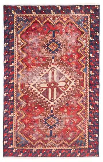 Persian Style 4'2" x 6'7" Hand-knotted Wool Rug 