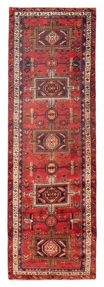 Persian Style 3'5" x 10'7" Hand-knotted Wool Runner Rug 
