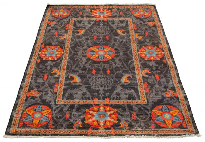Pakistani Lahore Finest Collection 5'0" x 7'6" Hand-knotted Wool Rug 