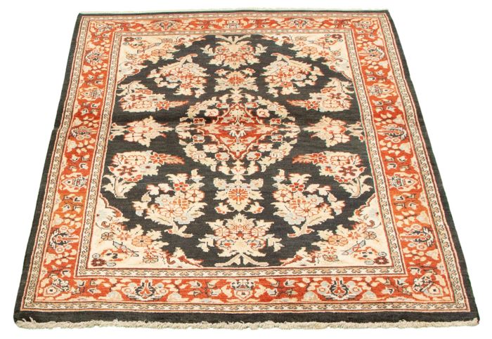 Indian Chobi Twisted 4'2" x 6'5" Hand-knotted Wool Rug 